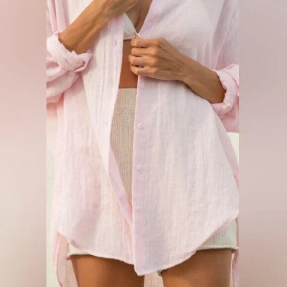 Solai The Label Poolside Oversized Button Top - Picture 4 of 7